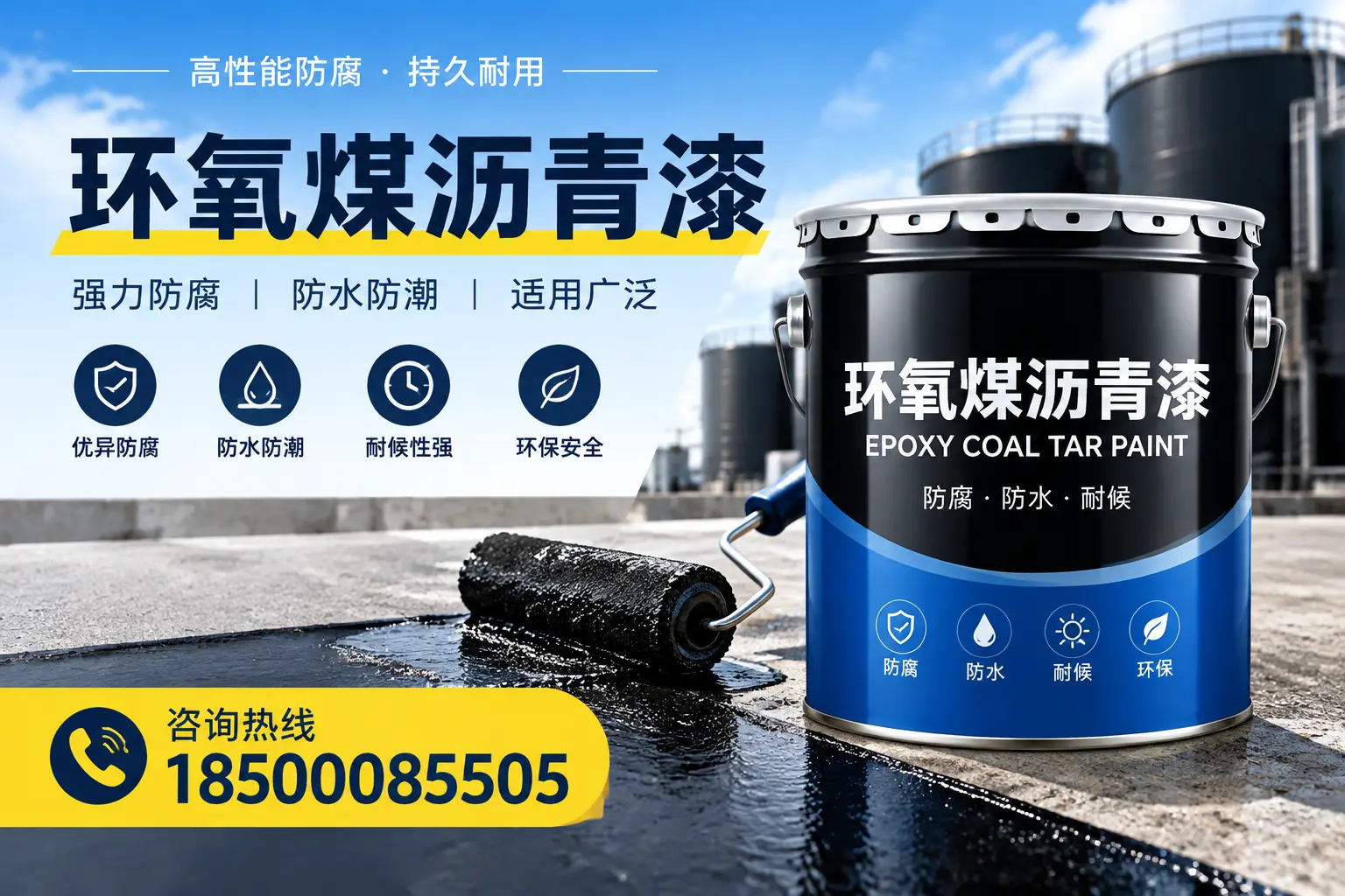 选择环氧煤沥青漆的五大理由,营口客户必知